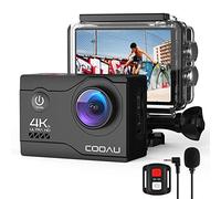 COOAU Action Cam HD 4K 64MP WiFi EIS stabilizzazione con microfono esterno fotocamera subacquea 40M con telecomando videocamera impermeabile grandangolare 170° time-lapse/2 batterie 1350mAh/accessori