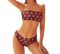 coobopet Bikini Personalizzato con Volto per Donna, Costume da Bagno Due Pezzi con Foto Personalizzata per Feste in Spiaggia e Vacanze estive