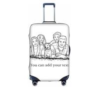 coobopet Copertura per bagaglio personalizzata per viaggio, copertura per valigia personalizzata con immagine, nome e testo, copertura per bagaglio personalizzata bifacciale antigraffio