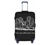 coobopet Copertura per bagaglio personalizzata per viaggio, copertura per valigia personalizzata con immagine, nome e testo, copertura per bagaglio personalizzata bifacciale antigraffio
