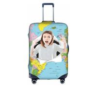 coobopet Copertura per bagaglio personalizzata per viaggio, copertura per valigia personalizzata con immagine, nome e testo, copertura per bagaglio personalizzata bifacciale antigraffio