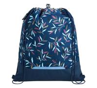 coocazoo Sacca da palestra con scomparto con cerniera e coulisse, elementi riflettenti, fibbia per fissaggio allo zaino scolastico, 10 litri, a partire dalla 3a classe, Boho Glam - Blu, Boho Glam