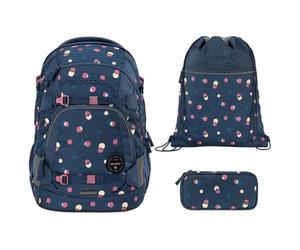 coocazoo MATE - Set di 3 zaini per ragazze e ragazzi dalla 4a on zaino, Bubble Dreams, Taglia unica