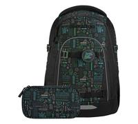Coocazoo Mate - Set zaino scolastico 3 pz. Humedica (Free Spirit) verde