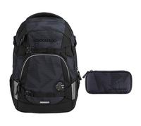 Coocazoo MATE - Zaino per la scuola, 2 pezzi, con astuccio, Dark Mission, Taglia unica