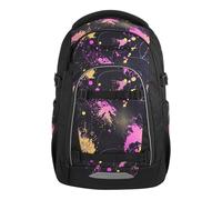 Coocazoo Mate - Zaino per la scuola, ergonomico, regolabile in altezza e dimensione, con cintura toracica e cintura in vita, Colour Drift - Nero, Drift a colori