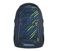 Coocazoo Mate - Zaino per la scuola, ergonomico, regolabile in altezza e dimensione, con cintura toracica e cintura in vita, Fast Lime - nero-blu, Fast Lime