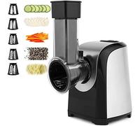 COOCHEER Affettaverdure elettrico con 5 lame coniche, affettaverdure in acciaio inox, grattugia multifunzione