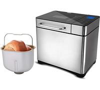 COOCHEER - Macchina per il pane, 19 programmi, macchina per il pane automatica per pane, bacchetta e yogurt, antiaderente, timer programmabile 15 ore, schermo retroilluminato blu, senza