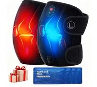 CooCoCo Massaggiatore per ginocchio con caldo/freddo, regalo per lui, uomini, marito, idoneo FSA o HSA, tutore riscaldato per alleviare il dolore, cuscinetto riscaldante