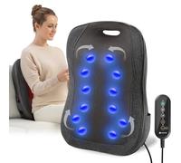 CooCoCo Massaggiatore per la schiena con calore, cuscino massaggiante 3D per impastare i tessuti profondi per schiena, vita, gambe, gambe, rilassamento dei piedi, percussioni e shiatsu, massaggiatore