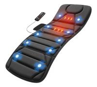 CooCoCo Tappetino massaggiante per tutto il corpo con calore, massaggiatore per la schiena, per divano, letto, regalo di compleanno per mamma, papà, donne, uomini, 10 motori, materassino massaggiante