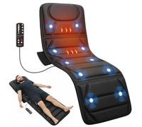 CooCoCo Tappetino per massaggio completo con calore, 10 motori, massaggiatore vibrante per schiena, cuscino riscaldante per letto, divano, cuscino riscaldante per tutto il corpo, massaggio alla