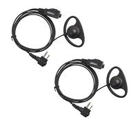 COODIO 2 x Radio Cuffia 2-Pin a Forma di D Microfono con Auricolare Headset la Sicurezza e Bodyguard per Motorola CP040, CP140, Hytera, Midland Ricetrasmittente