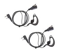 COODIO 2 x Radio Cuffia 2-Pin a Forma di G Microfono con Auricolare Headset la Sicurezza e Bodyguard per Kenwood Baofeng UV-5R, UV-82 Midland Wouxun Ricetrasmittente