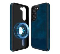 COODIO Custodia in Pelle per Samsung Galaxy S23 6,1 Pollici, Cover Magnetica Compatibile con MagSafe/Caricatore Wireless, Custodia Sottile e Creativa, Blu Reale