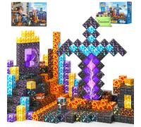 Coodoo Blocchi magnetici - Build Mine Magnet World Magic Sword Portal Set, giocattoli da costruzione piastrelle magnetiche