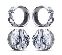 COOEAR Dilatatori dilatatori per orecchie, dilatatori a doppia svasatura, 2 paia di orecchini in acrilico colorato., 35mm, Acrilico, Arenaria