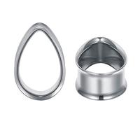 COOEAR Indicatori Tappi per Orecchie e Tunnel Orecchini a Doppia svasatura Aggiornamento Piercing a Goccia 1 Paio Barelle per imballaggio Regalo da 8mm a 25mm.