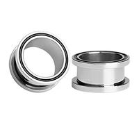 COOEAR Tappo per Le Orecchie Tunnel Gauge Barella Piercing Semplice Vite in Acciaio Inossidabile.