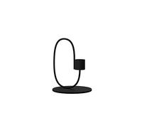 Cooee Design Swoop - Portacandele in acciaio inox, nero, 10 cm