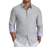 COOFANDY Camice Uomo Manica Lunga Camicia Uomo Elegante Camicie Casual da Lavoro Uomo