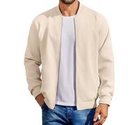 COOFANDY, Giacca bomber da uomo in cotone, giacca leggera da aviatore, giacca softshell casual stile college