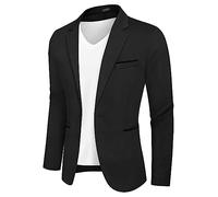 COOFANDY Maglietta da Uomo in Cotone Linen Henley a Maniche Lunghe Hippie Casual Beach T Shirts, 3- Nero, L