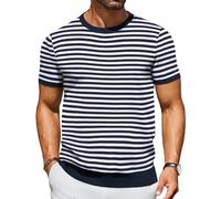 COOFANDY Maglione girocollo da uomo a maniche corte casual basic top classico moda maglia pullover tees