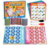 Coogam Gioco di bingo alfabeto, ABC Matching Board per l'apprendimento, Attività di riconoscimento dei modelli di colore, Giocattolo regalo per bambini prematuri per bambini in età prescolare 3-4-5