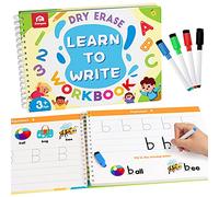 Coogam Impara a Scrivere Quaderno degli Esercizi, Numeri Lettere Libro degli Esercizi, Alfabeto ABC Vista Parole Scrittura a Mano Giocattolo educativo Montessori per Aula Bambini in età prescolare
