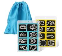 Coogam Metal Wire Puzzle Set di 16, rompicapo IQ Test Disentanglement Puzzles Gioco Magic Trick Toy Regalo per bambini e adulti Challenge