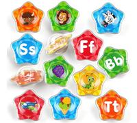 Coogam Set di 26 lettere galleggianti stelle marina, per vasca da bagno, giocattoli educativi piscina, regali prescolari 2-3 anni