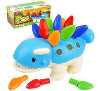 Coogam Spike The Ankylosaurus Giocattoli Sensoriali 13 Pezzi, Ordinamento Impilabile Dino Color Recognition Montessori Fine Motor Skills Gioco Educativo Regalo per 2 3 4 Anni Bambini