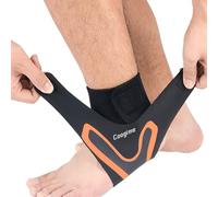 Coogime 2 Pcs Supporto Caviglia, cavigliera calcio, tutore caviglia regolabile, benda per fascite plantare, cavigliera sportiva per distorsione, cavigliera traspirante (Orange, M(EU:39-41))