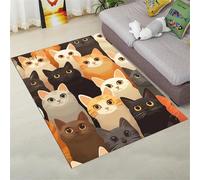 Cooiiye Tappeto Salotto 60x90cm Gatti animali Morbido Tappeto con Stampa Scendiletto Camera da Letto Tappeti Lavabili per Salotto Cameretta Bambino Ufficio