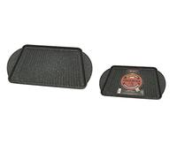 COOK BY OMAC Bistecchiera rettangolare Chianina 2 cm 37X28 in alluminio pressofuso, manici integrati, elevato spessore con rivestimento antiaderente di estrema qualità