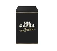 COOK CONCEPT, BT6823 - Scatola in metallo per caffè e bistrot, elegante, per riporre oggetti pratici ed estetici, protezione ottimale degli alimenti, dimensioni 10,8 x 18,4 x 10,8 cm, colori nero,