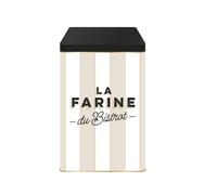 COOK CONCEPT, BT6825 - Scatola portaoggetti in metallo per farina, design elegante e pratico, protezione contro l'umidità e gli insetti, ideale per la cucina, 10,8 x 18,4 x 10,8 cm, colore: nero