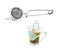 COOK CONCEPT CMKA1436 INFUSOR TÉ Pinza, Acciaio Inossidabile, Grigio, 16 x 3.6 x 4.60 cm