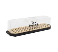 COOK CONCEPT, KA0644 - Contenitore per pane con coperchio trasparente e vassoio in legno, design elegante per una conservazione ottimale di pane e prodotti da forno, 403 x 97 x 121 cm, colore: