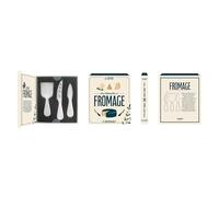 Cook Concept - KA0685 - Set Regalo Formaggio Cheese Book Gift Set con 3 Coltelli in Acciaio Inox - Ideale per Epicurei - Presentato in Un Elegante Astuccio - Colore Nero - Taglia Unica