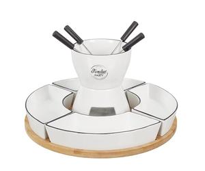 COOK CONCEPT - KA4602 - Fonduta con supporto in bambù, 4 e P4 cucina cottura specifica, piastra grill grill