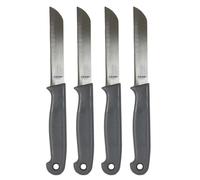 COOK CONCEPT, KD33131, Coltello da Cucina Easy Cut X4, Set da 4, Design ergonomico, Lama affilata, Facile da Pulire, Versatile per Tutti i Tipi di Taglio, Misura 20 cm, Colore Nero