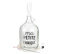 COOK CONCEPT Kit per Fare la Birra in Casa con Damigiana in Vetro | Vetro, kit per fare la birra, damigiana, tappo forato, termometro, ricetta inclusa, produzione casalinga, completo