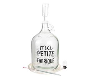 COOK CONCEPT Kit per Fare la Birra in Casa con Damigiana in Vetro | Vetro, kit per fare la birra, damigiana, tappo forato, termometro, ricetta inclusa, produzione casalinga, completo
