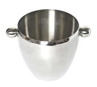 COOK CONCEPT KV7352 Secchiello per Il Ghiaccio con Manici, Cavittier-Teke, Argento, Acciaio Inossidabile, Metallo, Acciaio Inossidabile, Diametro 20 x Altezza 14,2 cm