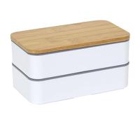 COOK CONCEPT Lunch Box 2 Livelli Fascia Elastica Floreale da Asporto | 2 livelli, fascia elastica, chiusura ermetica, pasti da asporto, compatibile lavastoviglie, motivo floreale, formato 18,5 cm