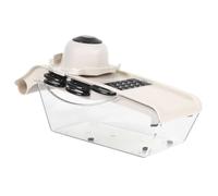 COOK CONCEPT Mandolina Ergonomica con Serbatoio e 5 Accessori Inox Beige | Lama acciaio inossidabile, mandolina, serbatoio integrato, 5 accessori, tagli precisi, manutenzione facile, beige