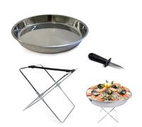 COOK CONCEPT SAVEUR ET Degustation KU6102 Plato con Soporte + Cuchillo para ostras, Acero Inoxidable, 37,5 x 16 cm